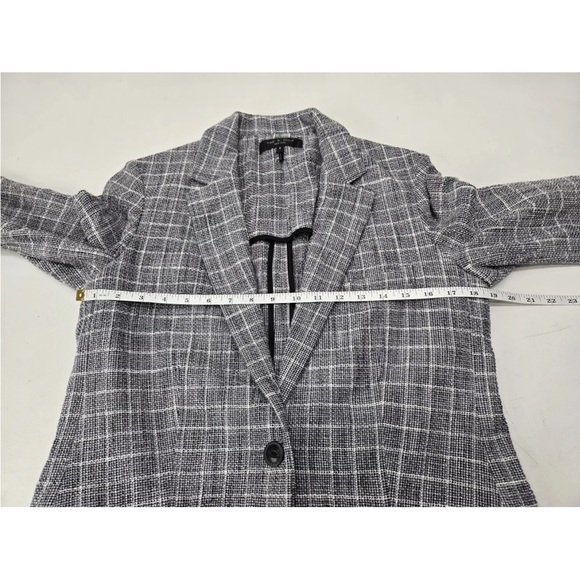 Rag & Bone Ames Deconstructed Check Gray Blazer Size 6 Womens - Picture 5 of 9